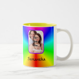 Caneca De Café Em Dois Tons Imagens de fundo personalizadas coloridas