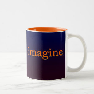 Caneca De Café Em Dois Tons Imagine brilhar