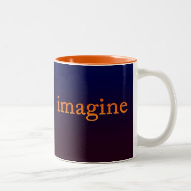 Caneca De Café Em Dois Tons Imagine brilhar (Direita)