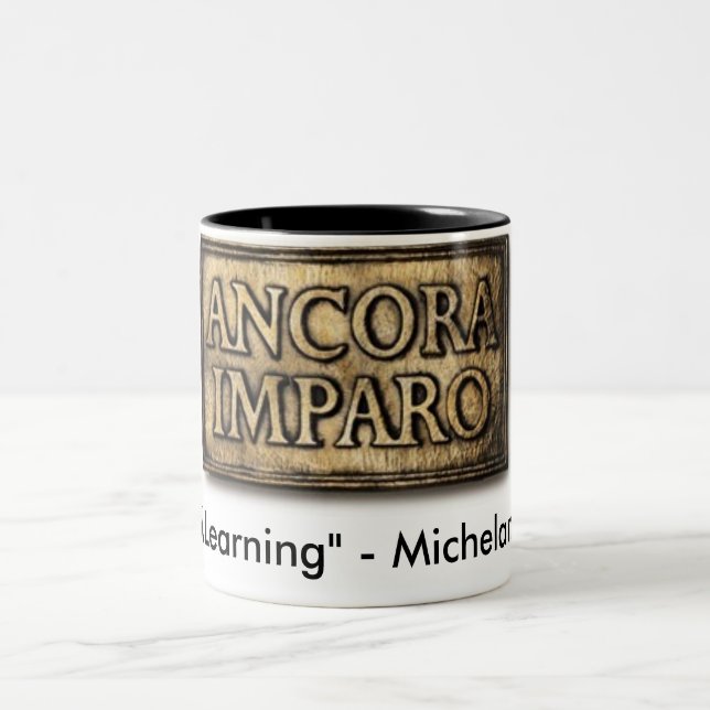 Caneca De Café Em Dois Tons imparo do ancora (Centro)