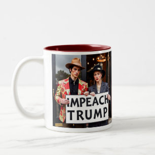 Caneca De Café Em Dois Tons Impeach Trump