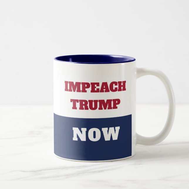 Caneca De Café Em Dois Tons Impeachment Agora Anti-Trumpismo (Direita)