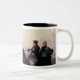 Caneca De Café Em Dois Tons Imperador Nicholas mim que conduzo em um trenó