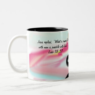 Caneca De Café Em Dois Tons impossível jesus