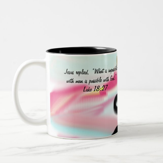 Caneca De Café Em Dois Tons impossível jesus (Esquerda)