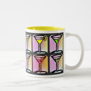 CANECA DE CAFÉ EM DOIS TONS IMPRESSÃO DA COLAGEM DE MARTINI
