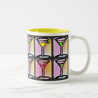CANECA DE CAFÉ EM DOIS TONS IMPRESSÃO DA COLAGEM DE MARTINI