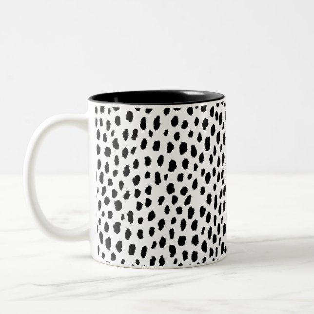 Caneca De Café Em Dois Tons Impressão Dalmático (Esquerda)
