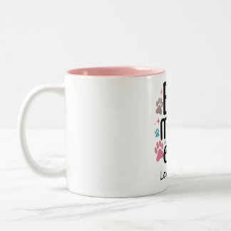 Caneca De Café Em Dois Tons Impressão de pata Melhor Mãe de Coffee de Dois Ton