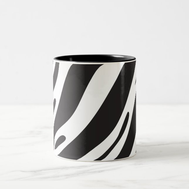 Caneca De Café Em Dois Tons Impressão de zebra (Centro)