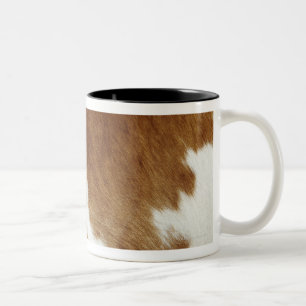 Caneca De Café Em Dois Tons Impressão do couro de Brown