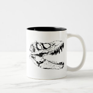 Caneca De Café Em Dois Tons impressão do dinossauro