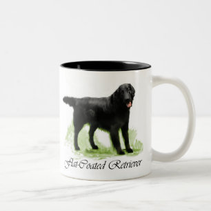 Caneca De Café Em Dois Tons Impressão Liso-Revestido da arte do Retriever