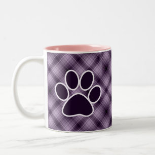 Caneca De Café Em Dois Tons Impressão roxo da pata