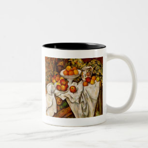 Caneca De Café Em Dois Tons Impressionismo de Impressão de Maçãs e Laranjas de