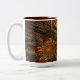 Caneca De Café Em Dois Tons Impressões de girassol