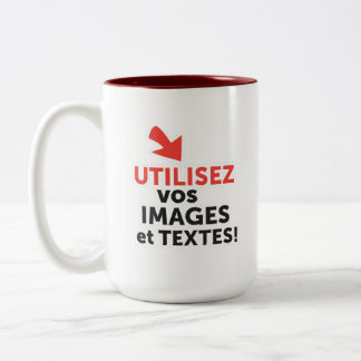 Caneca De Café Em Dois Tons Imprima seus designs online DIY em Português