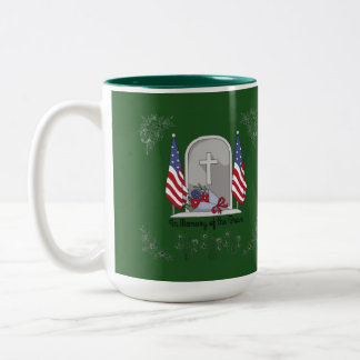 Caneca De Café Em Dois Tons In memory of the brave forest green