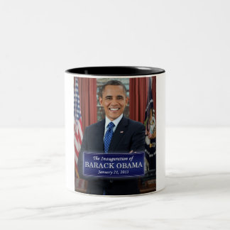 Caneca De Café Em Dois Tons Inauguração de Barack Obama 2013