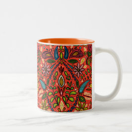 Caneca De Café Em Dois Tons incêndio de aziza