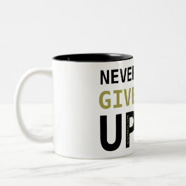Caneca De Café Em Dois Tons Incentivar Mug "Nunca desista"