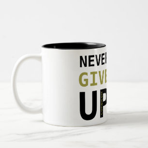 Caneca De Café Em Dois Tons Incentivar Mug "Nunca desista"