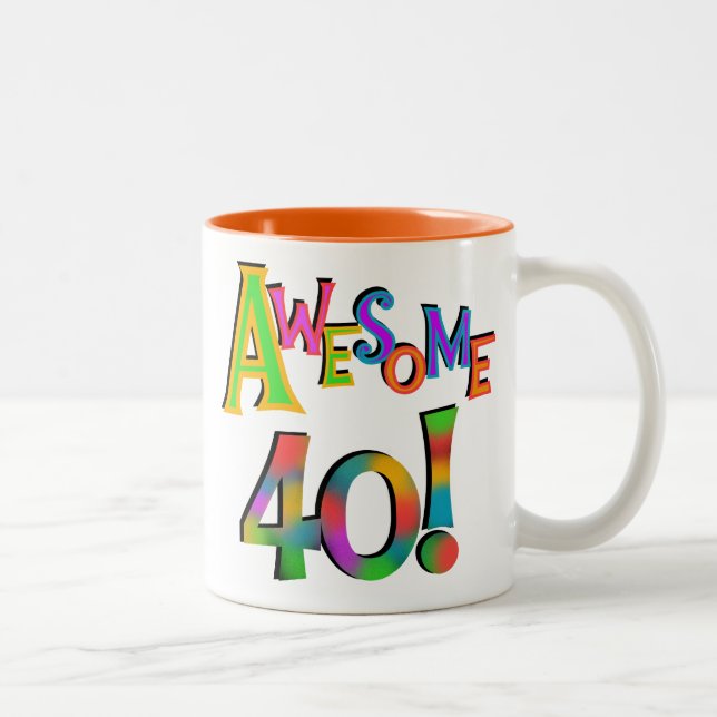 Caneca De Café Em Dois Tons Incrível 40 t-shirts e presentes (Direita)