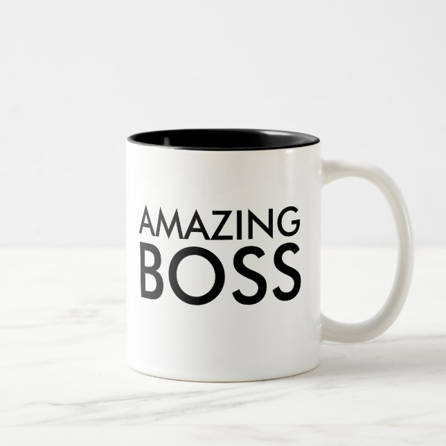 Caneca De Café Em Dois Tons Incrível Boss Mug | presente Engraçado do Office C (Direita)