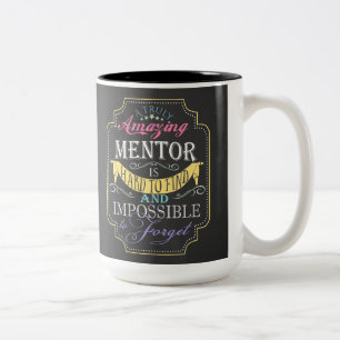 Caneca De Café Em Dois Tons incrível personalização obrigado de mentor que voc