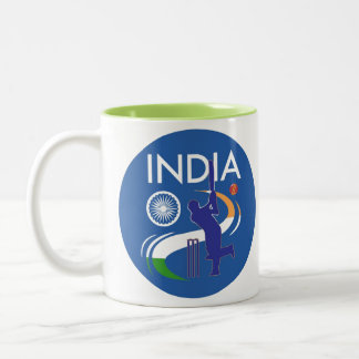 Caneca De Café Em Dois Tons India Cricket Team Mug