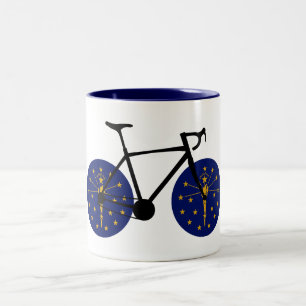 Caneca De Café Em Dois Tons Indiana Flag Cycling