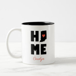 Caneca De Café Em Dois Tons Indiana Home Personalizado