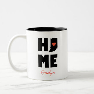 Caneca De Café Em Dois Tons Indiana Home Personalizado