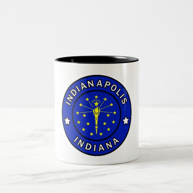 Caneca De Café Em Dois Tons Indianapolis Indiana (Centro)