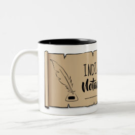 Caneca De Café Em Dois Tons Indianápolis Notícia de Rolagem Pública Quill