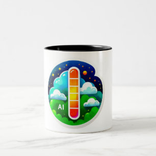 Caneca De Café Em Dois Tons Índice de qualidade do ar