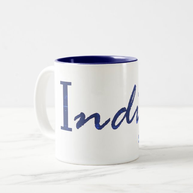 Caneca De Café Em Dois Tons Indigo Mug (Frente Esquerda)