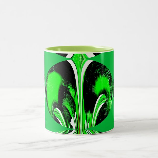 Caneca De Café Em Dois Tons Indo para o Verde (Centro)
