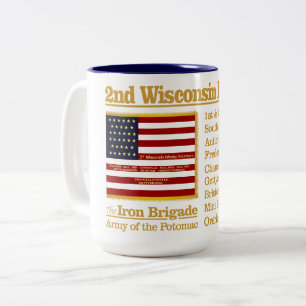 Caneca De Café Em Dois Tons Infantaria de Wisconsin segundo (BH)