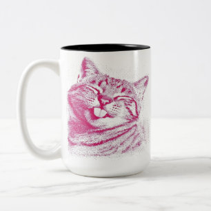 Caneca De Café Em Dois Tons Infectado Pelo Tempo Café Estética Retro Anime