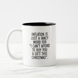 Caneca De Café Em Dois Tons Inflação Engraçado Memória de Natal Café Mug