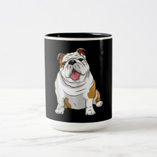Caneca De Café Em Dois Tons Inglês Bulldog Incrível Engraçado Cães-do-cachorro