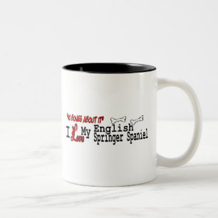 Caneca De Café Em Dois Tons Inglês Springer Spaniel (I Love)