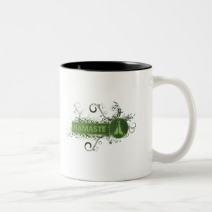 Caneca De Café Em Dois Tons Inglês verde de Namaste