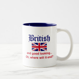 Caneca De Café Em Dois Tons Ingleses bonitos
