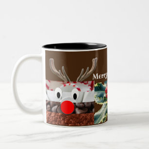 Caneca De Café Em Dois Tons Ingrediente de doces de veado