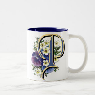 Caneca De Café Em Dois Tons Inicial do amor perfeito - P