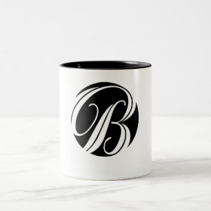 Caneca De Café Em Dois Tons Inicial Snazzy B