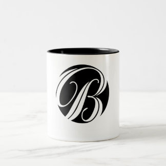 Caneca De Café Em Dois Tons Inicial Snazzy B