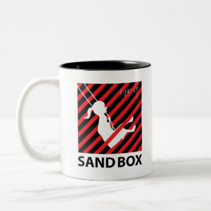 Caneca De Café Em Dois Tons Iniciar Kdrama - Logotipo do Sandbox